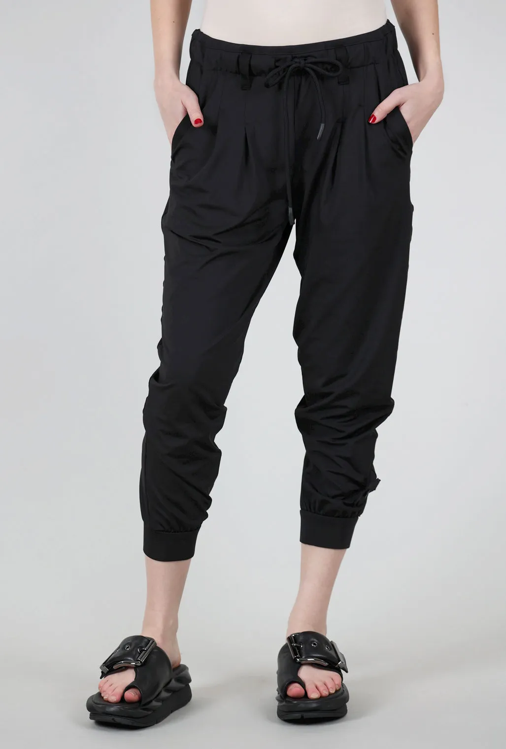 Posh Pant, Black Padded hips Fitted waist