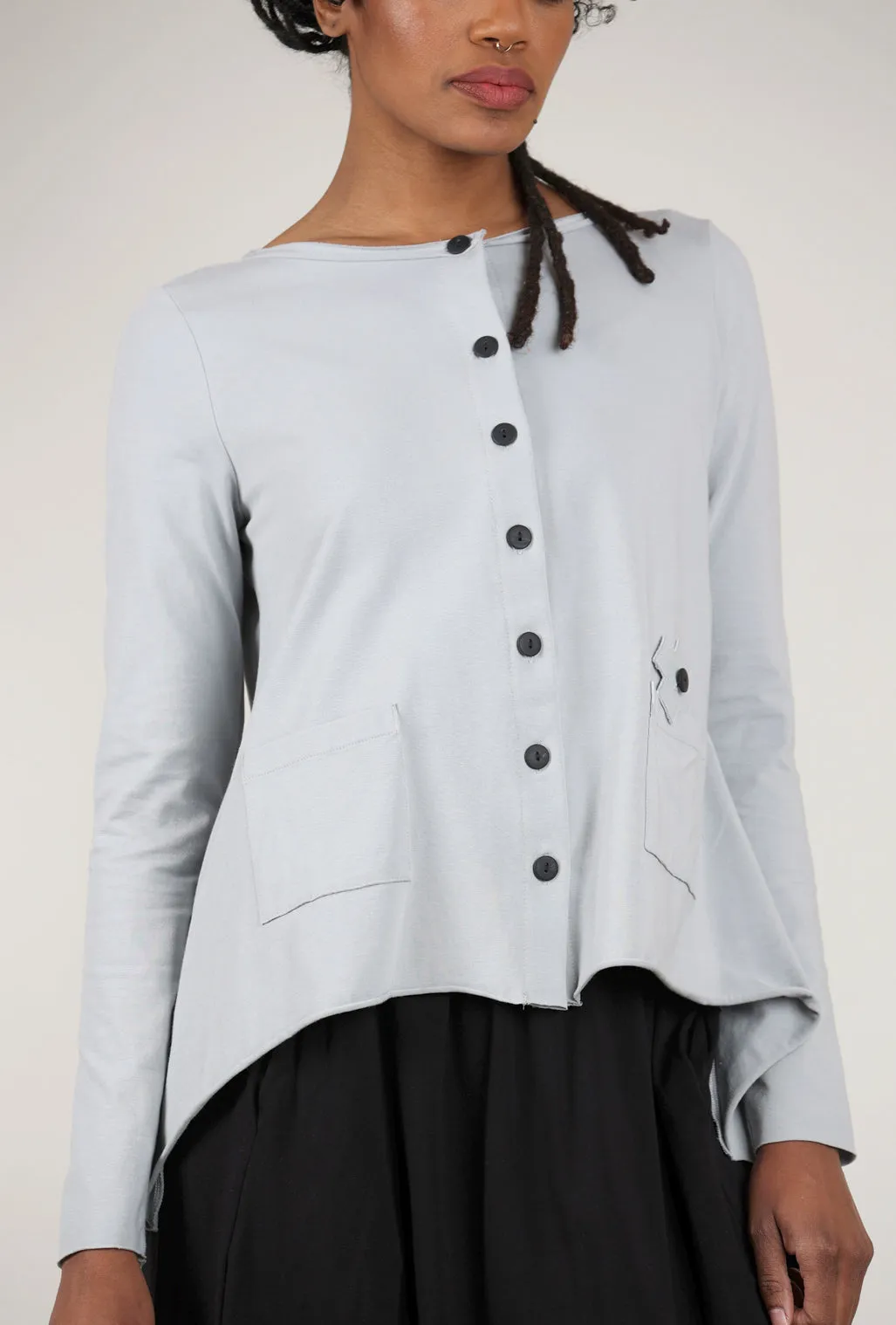 Soft Knit A Jardigan, Light Gray