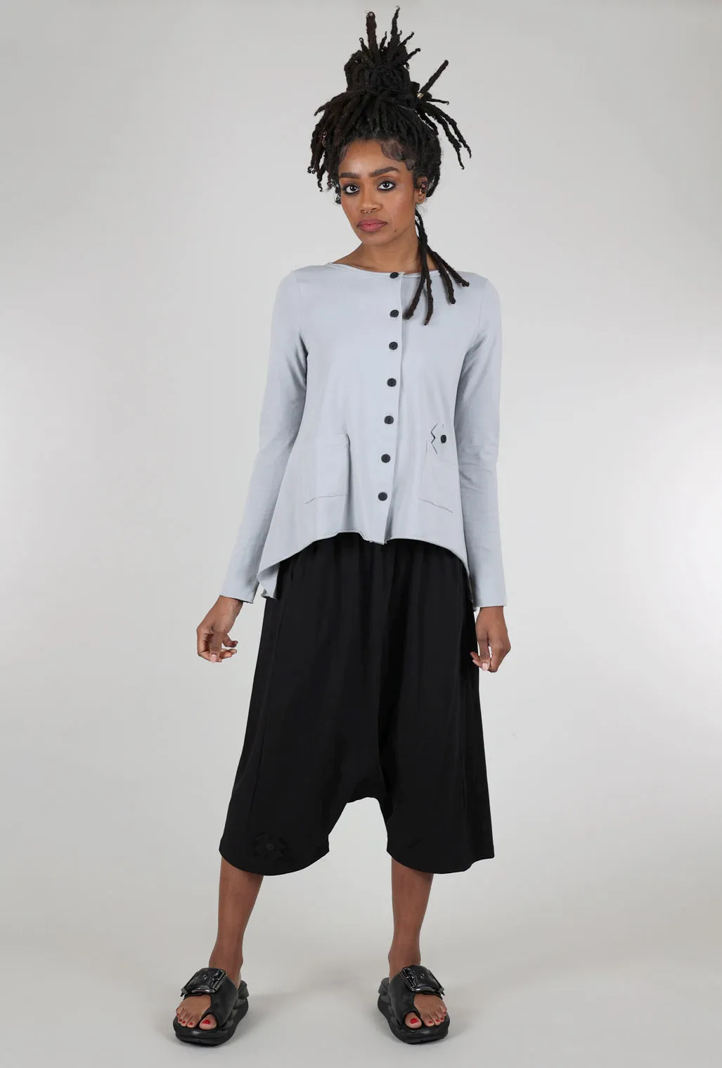 Soft Knit A Jardigan, Light Gray