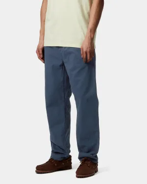 Carhartt WIP Flint Pant Regular Tapered Mens Trousers - Dusky Blue Garment Dyed | Carhartt WIP Chinos & Non-Denim Pants | JEANSTORE