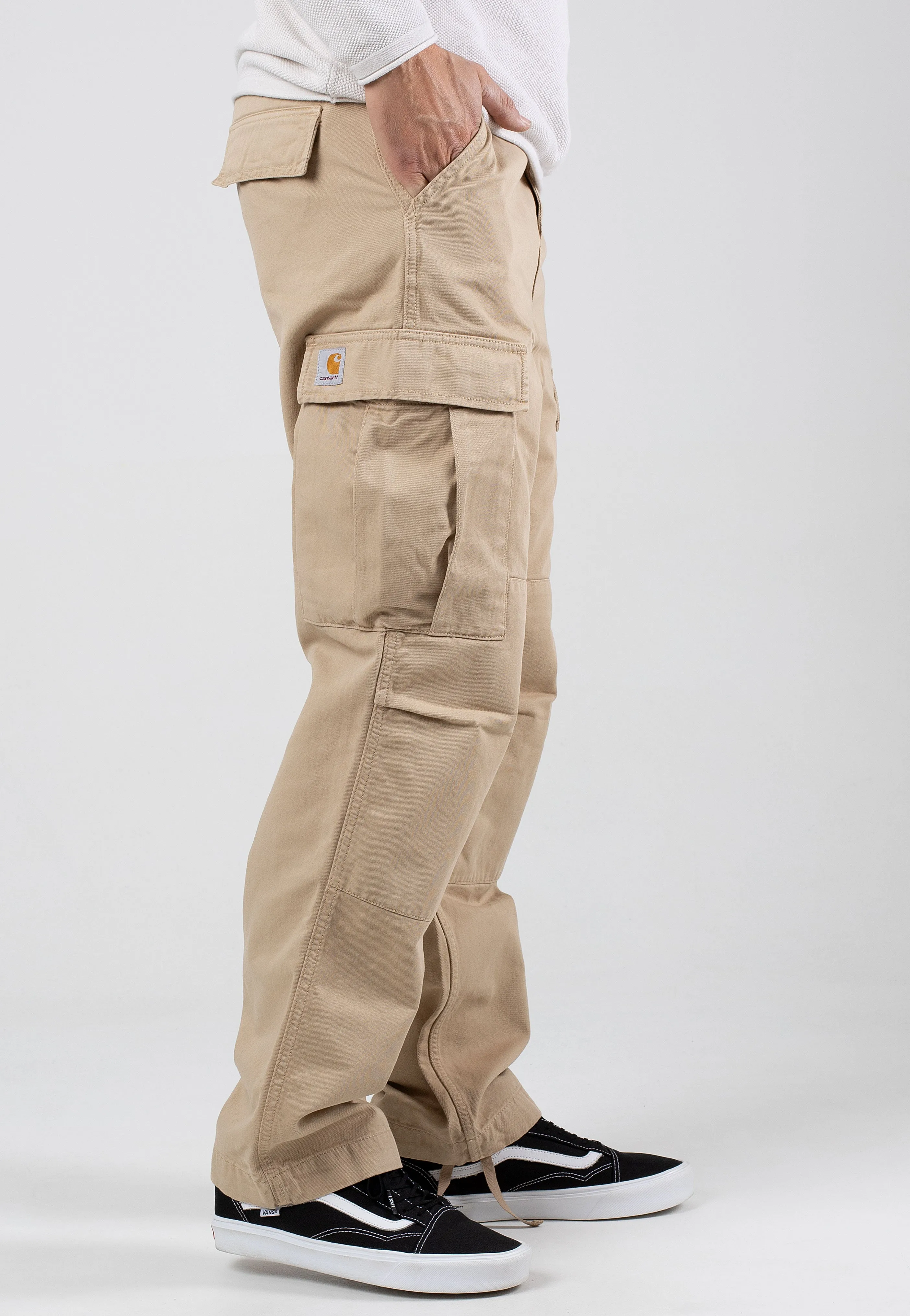 Soft Stretch Carhartt WIP - Regular Cargo Garment Dyed Wall - Pants