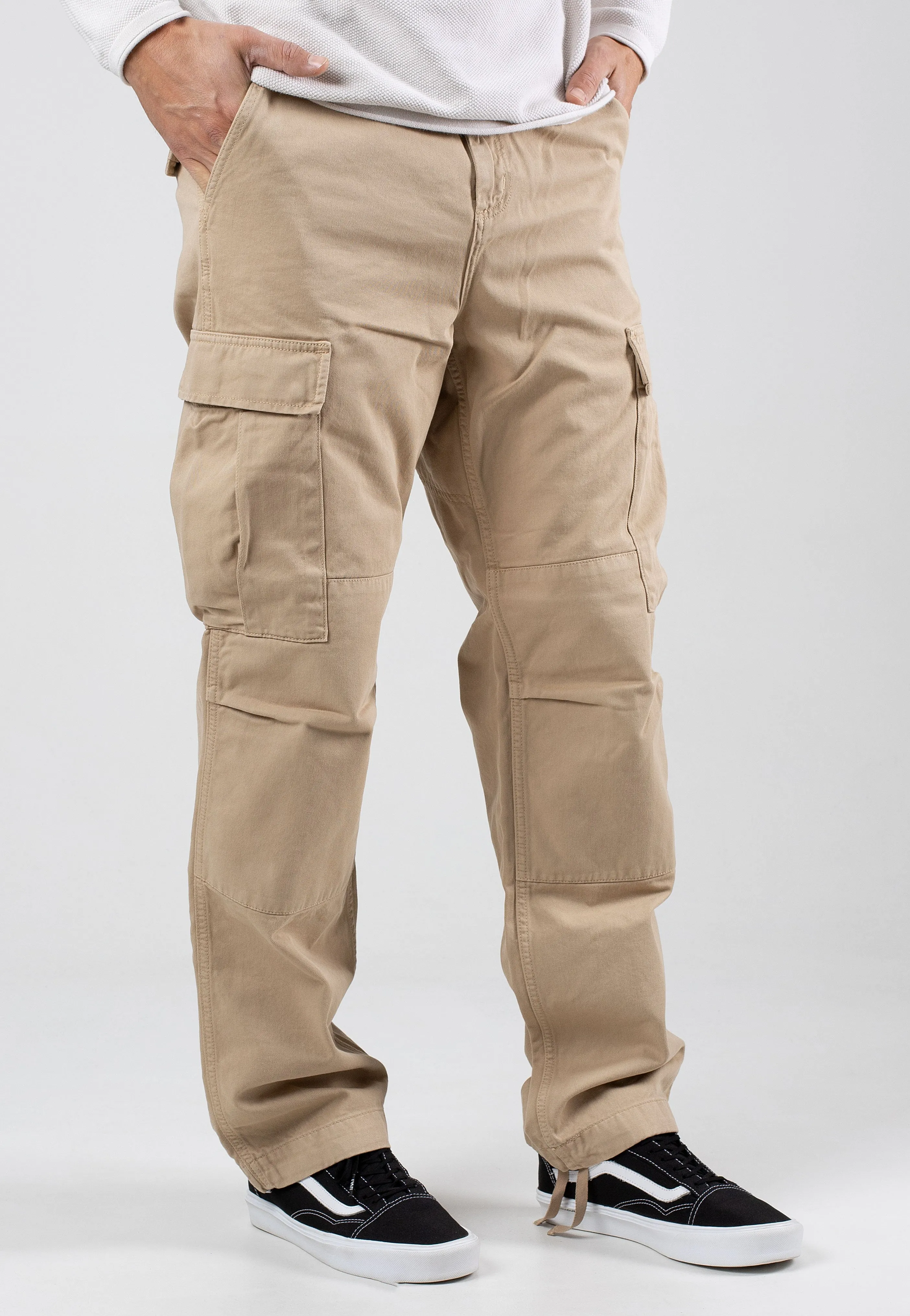 Soft Stretch Carhartt WIP - Regular Cargo Garment Dyed Wall - Pants