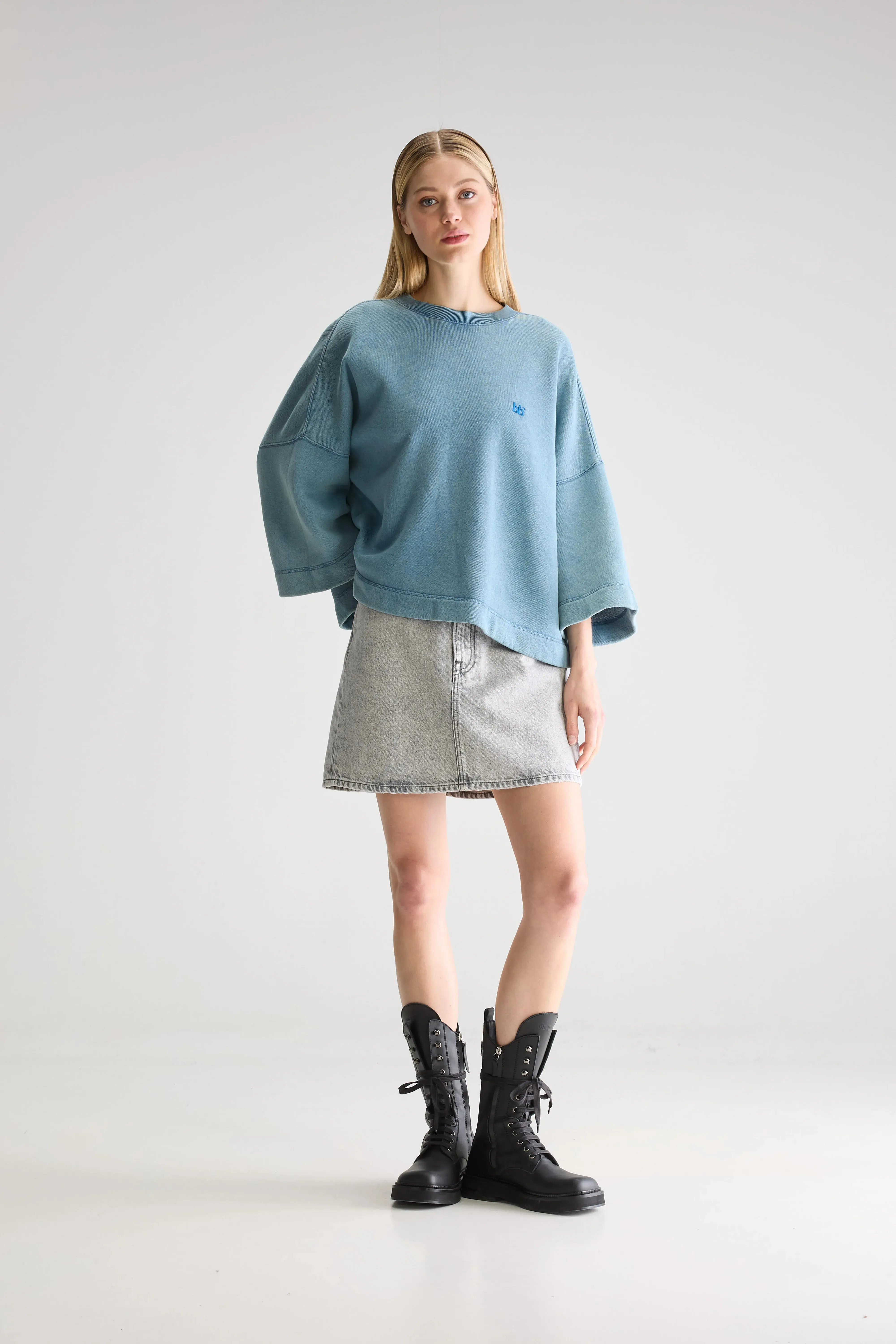 Soft tops Farlol short-sleeve sweatshirt (251 / W / BLUE EYES)