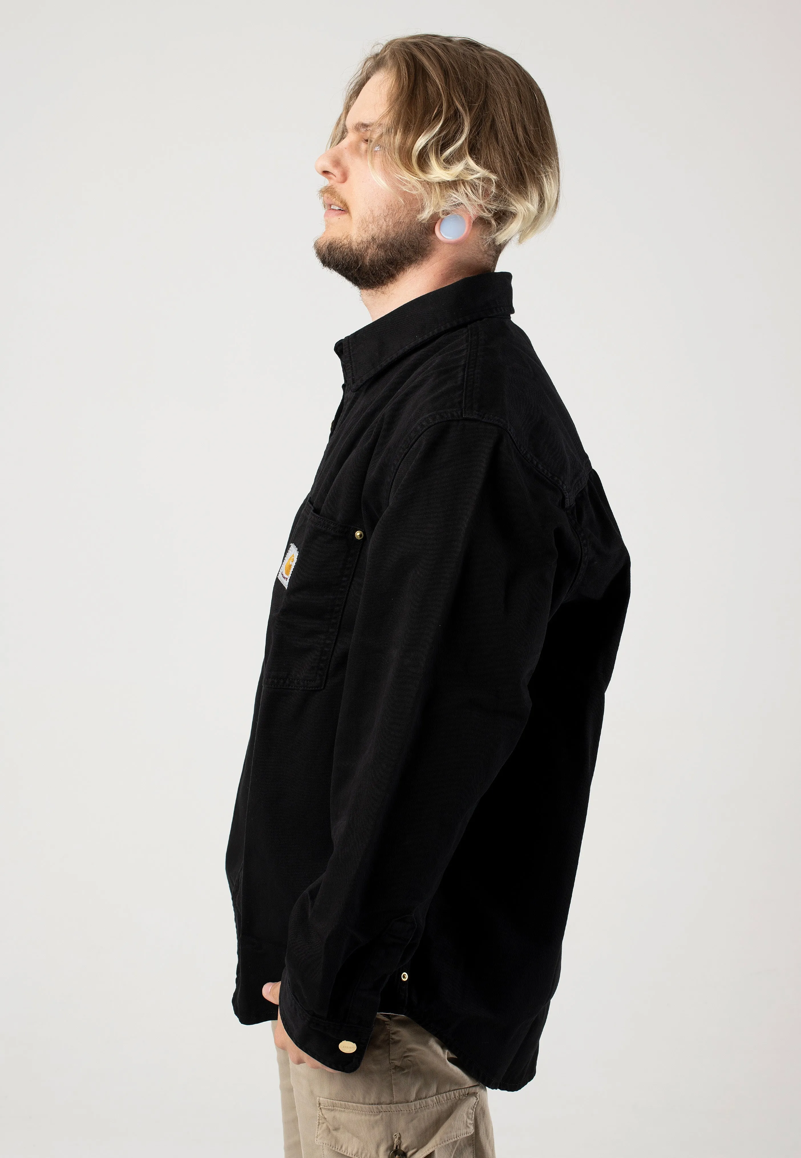 Soft Touch Feel Carhartt WIP - Derby Garment Dyed Black - Jacket