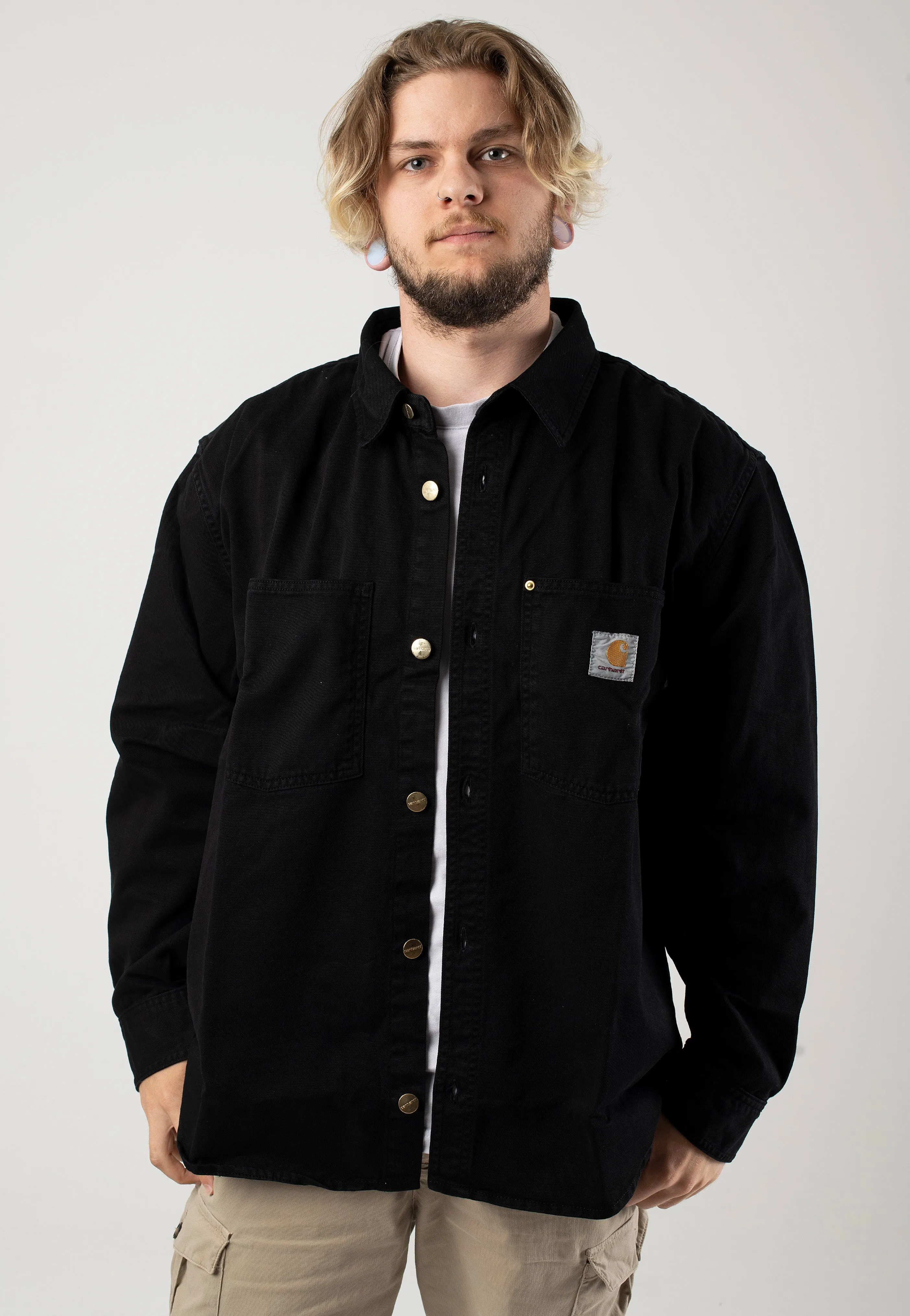 Soft Touch Feel Carhartt WIP - Derby Garment Dyed Black - Jacket
