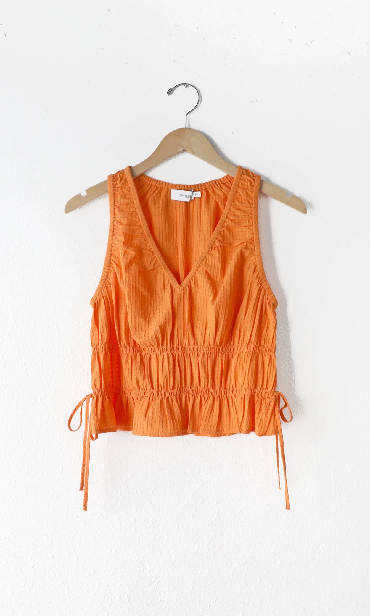 Soft Touch Whitney Textured Ruched Top