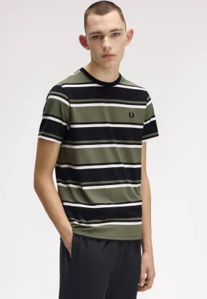 Fred Perry - Bold Striped Black - T-Shirt family gathering Christmas