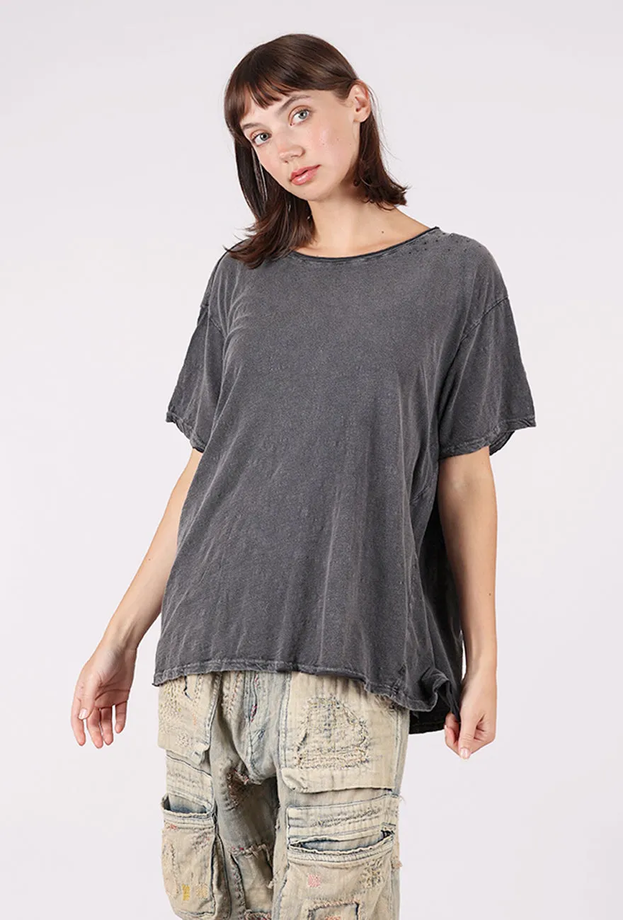 Cashmere combination Solid Boyfriend Tee, Ozzy