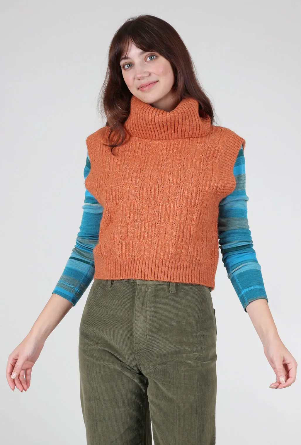 Minimal Comfort Simple Piece Marlene Vest, Burnt Orange