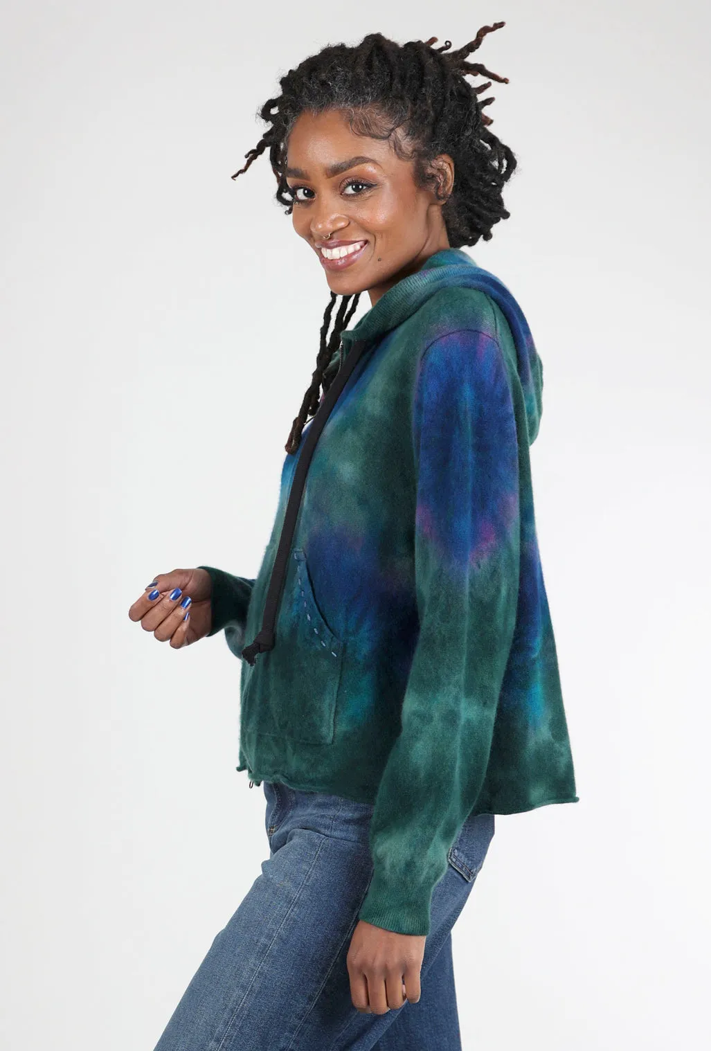 Spirograph Oversized Hoodie, Forest/Jewel Core Style
