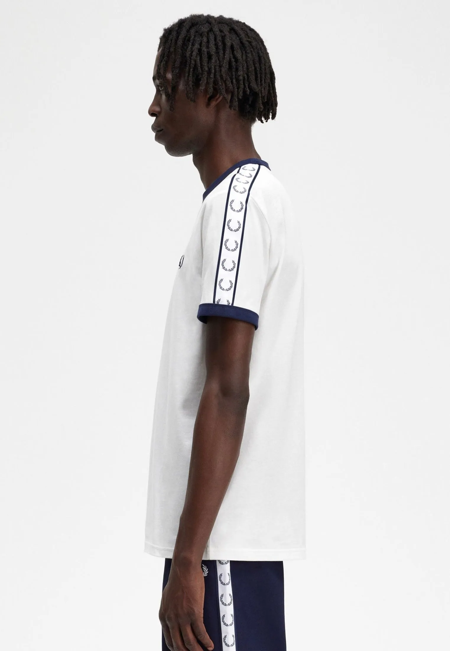 Sport Ease Fred Perry - Taped Ringer Snow White - T-Shirt