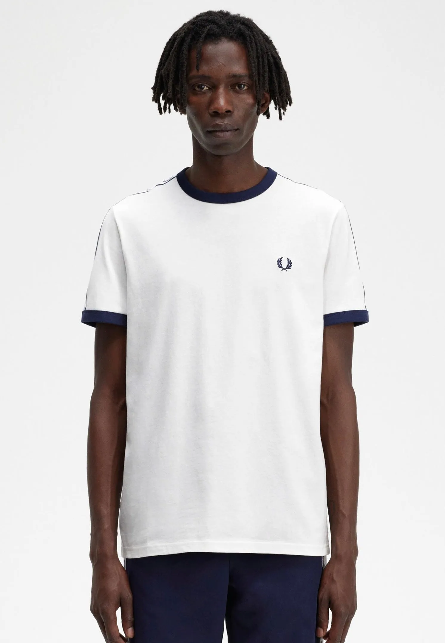 Sport Ease Fred Perry - Taped Ringer Snow White - T-Shirt