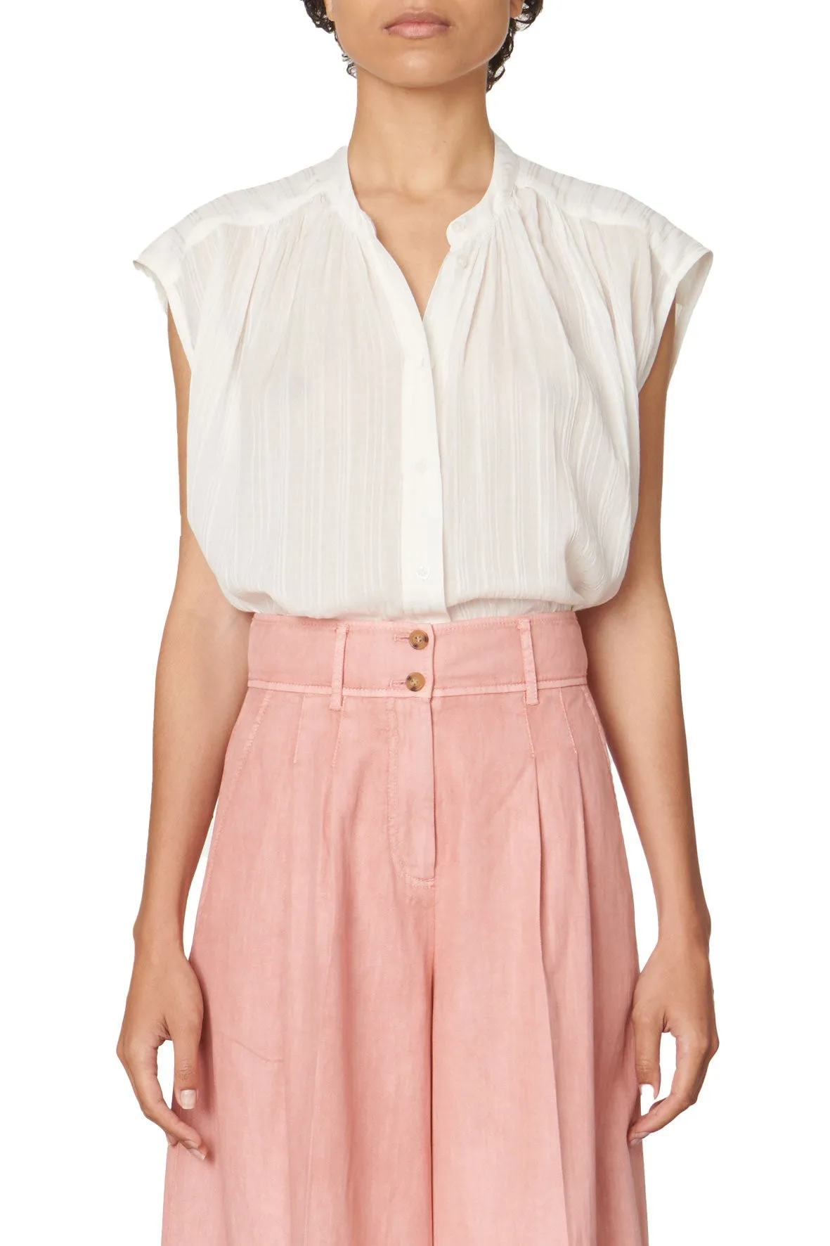 Relaxed spring pullover Classic floral print dress Clio White Shirt