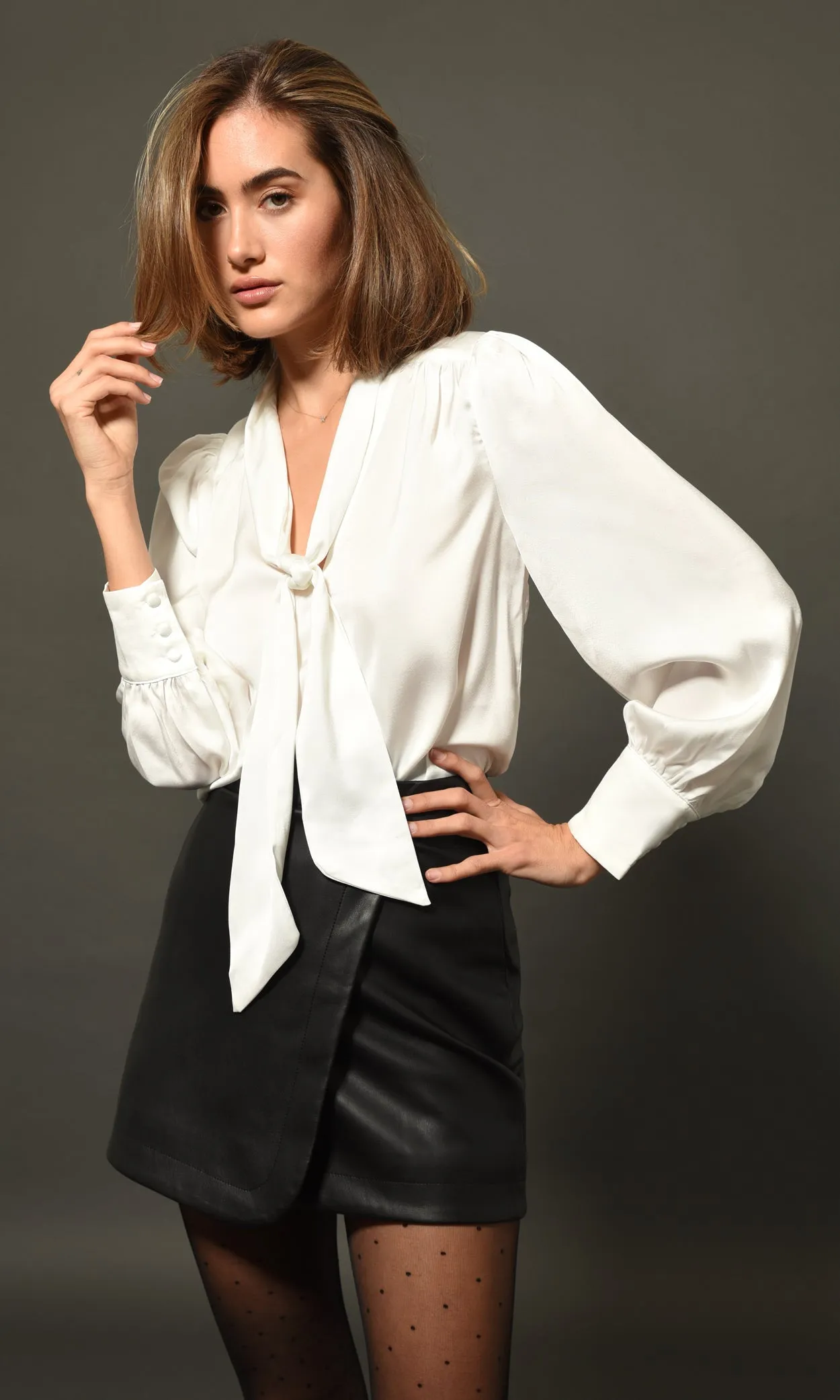 Edna Tie Neck Blouse G2210T6640