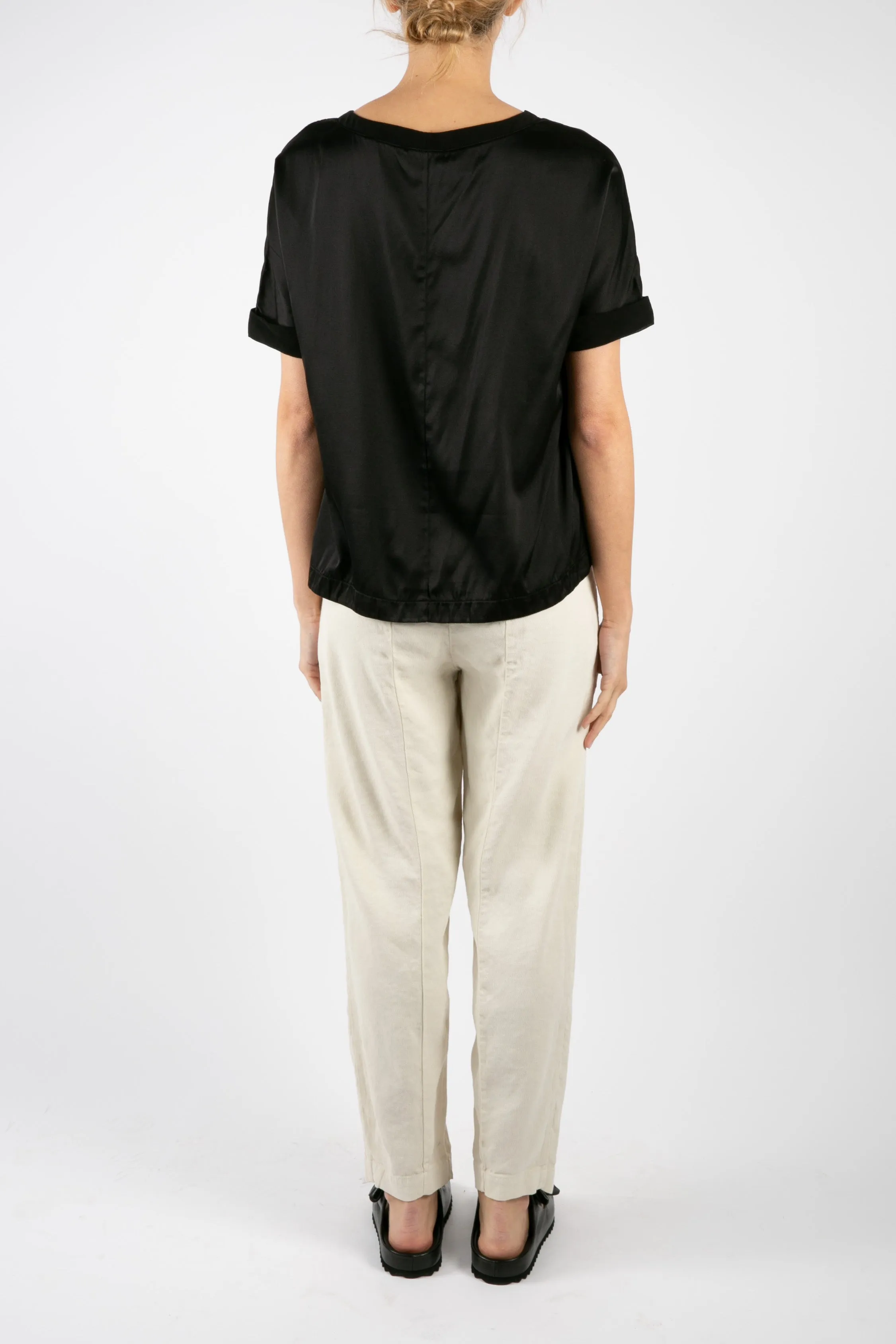 SS Black Silk Top Vibrant Styles