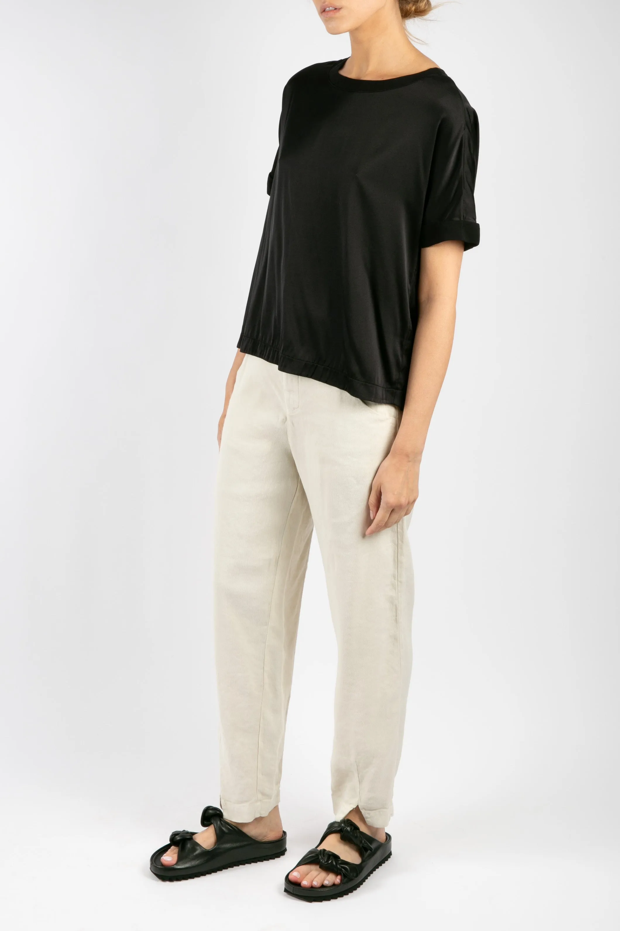 SS Black Silk Top Vibrant Styles