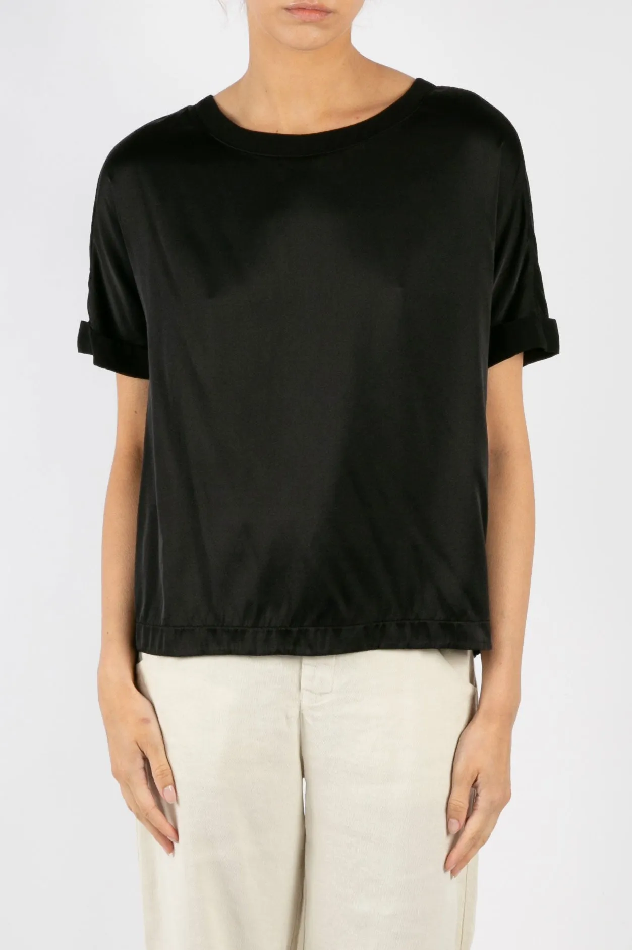 SS Black Silk Top Airy summer dress