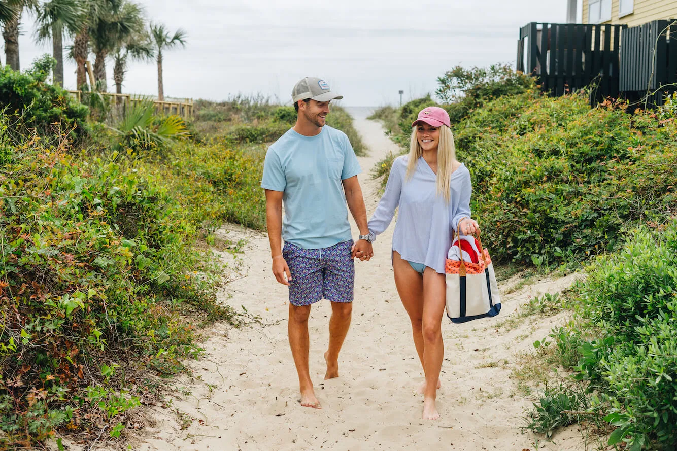 Staghorn Swim: Swim Trunks - Blue/Mint Patchwork style