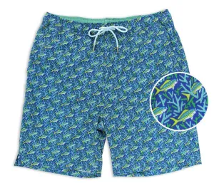 artisanal quality Easy Days Staghorn Swim: Swim Trunks - Blue/Mint
