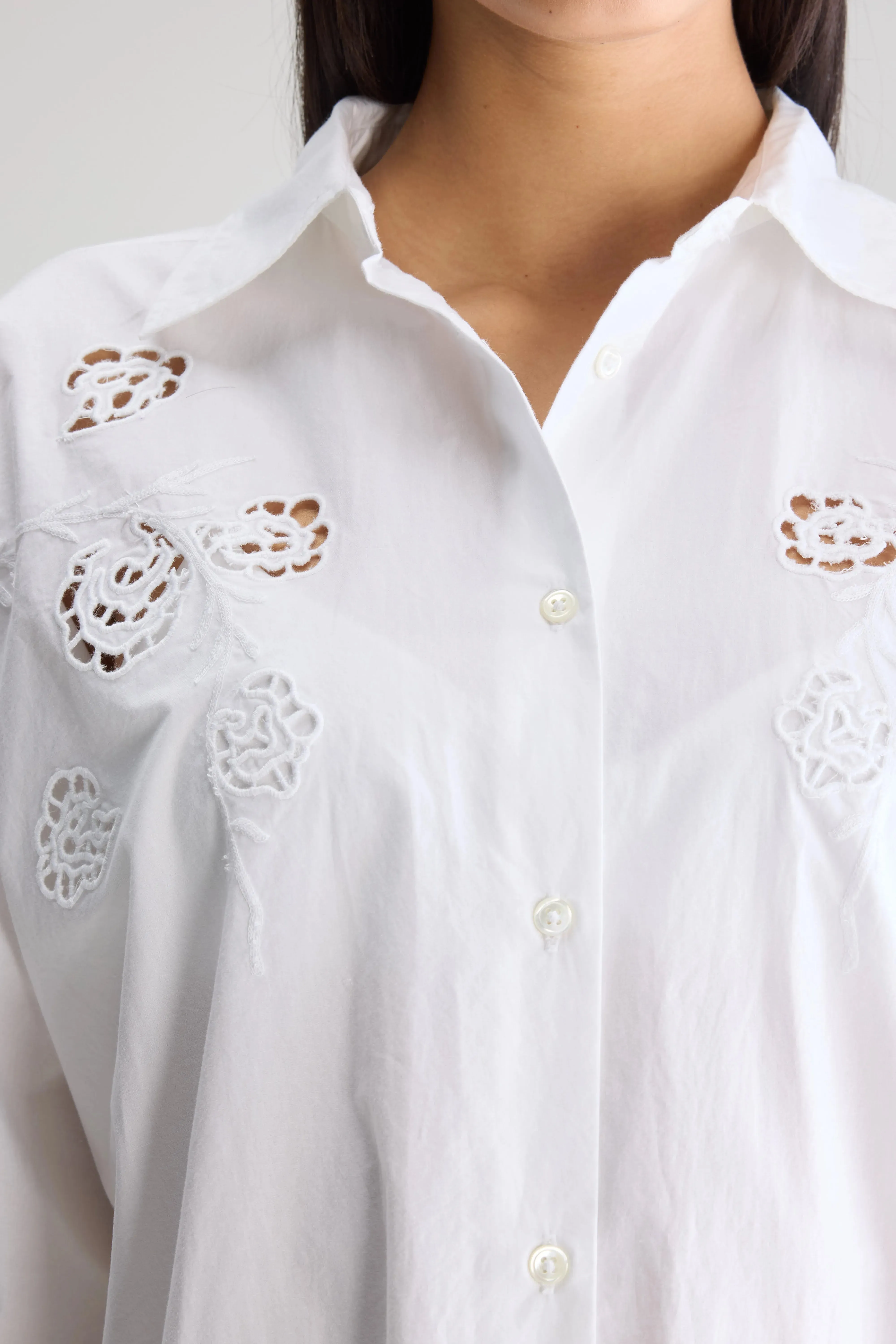 Statement Sleeves Cheyenne shirt dress (251 / W / WHITE)