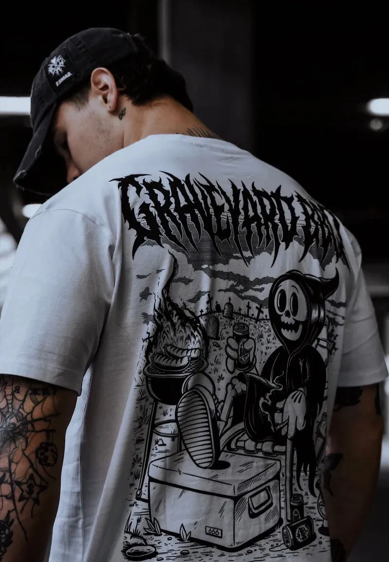 Stay Cold Apparel - Graveyard BBQ White - T-Shirt Popular Trend