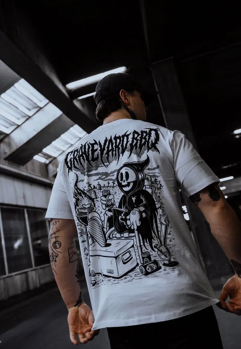 Stay Cold Apparel - Graveyard BBQ White - T-Shirt Popular Trend