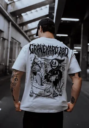 Fresh Outfit Stay Cold Apparel - Graveyard BBQ White - T-Shirt