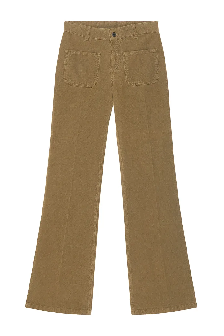 Steady Vibe Dompay Kaki Corduroy Flare