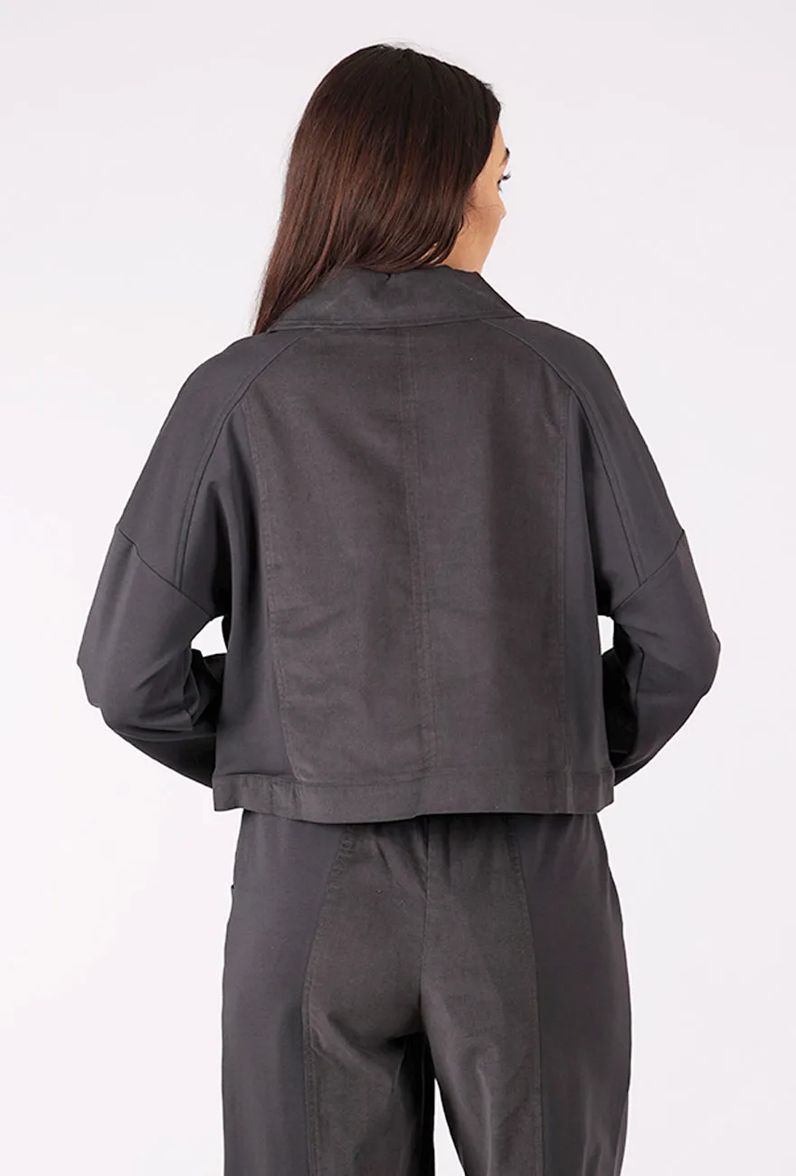 Steady Warmth Umbra Short Cord/Jersey Jacket, Mink