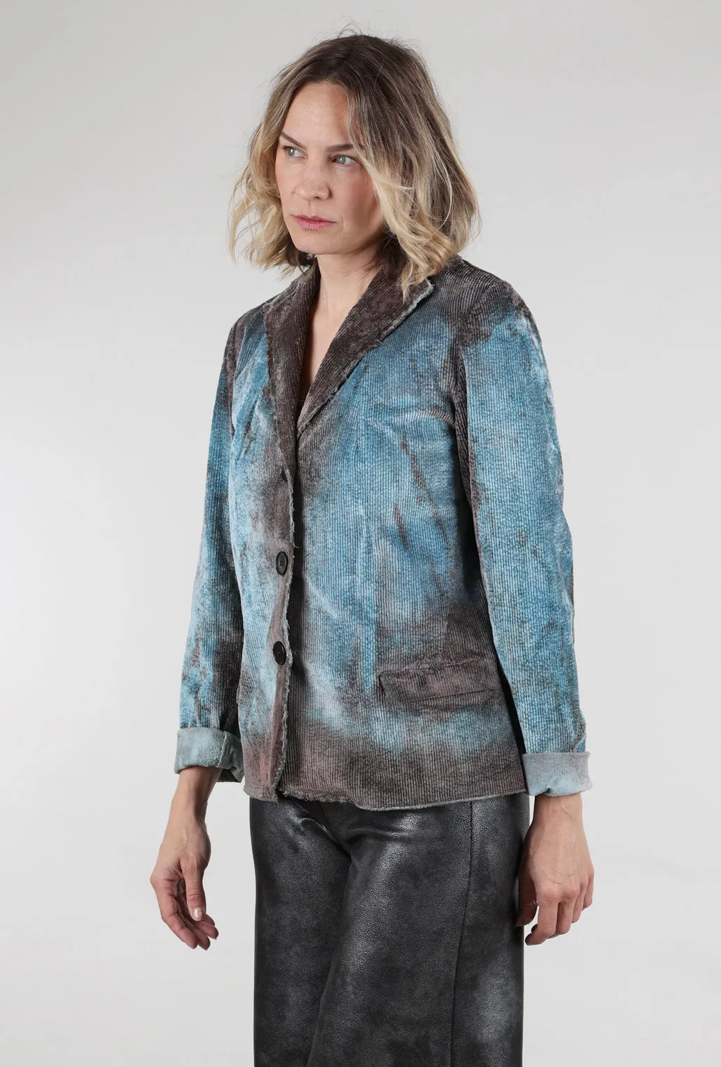 Stevie Ombre Cord Blazer, Sky Smooth Urban Pick