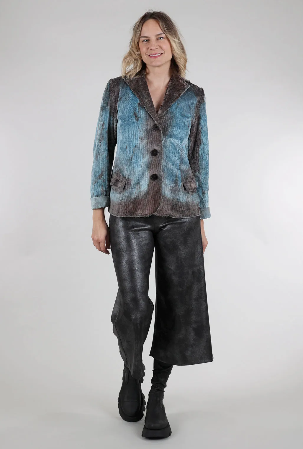 Stevie Ombre Cord Blazer, Sky Smooth Urban Pick
