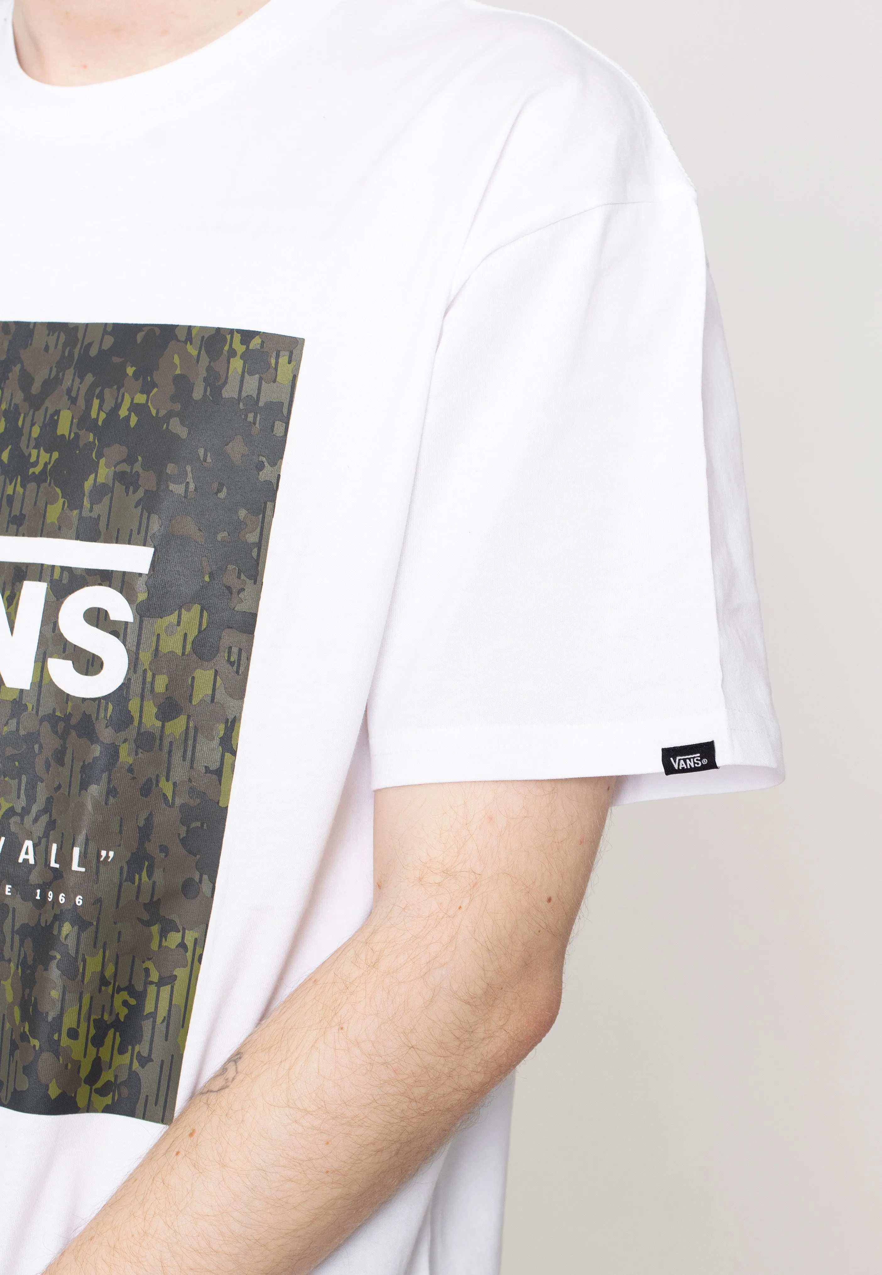 Stone - washed Vans - Classic Print Box White/Loden Green - T-Shirt