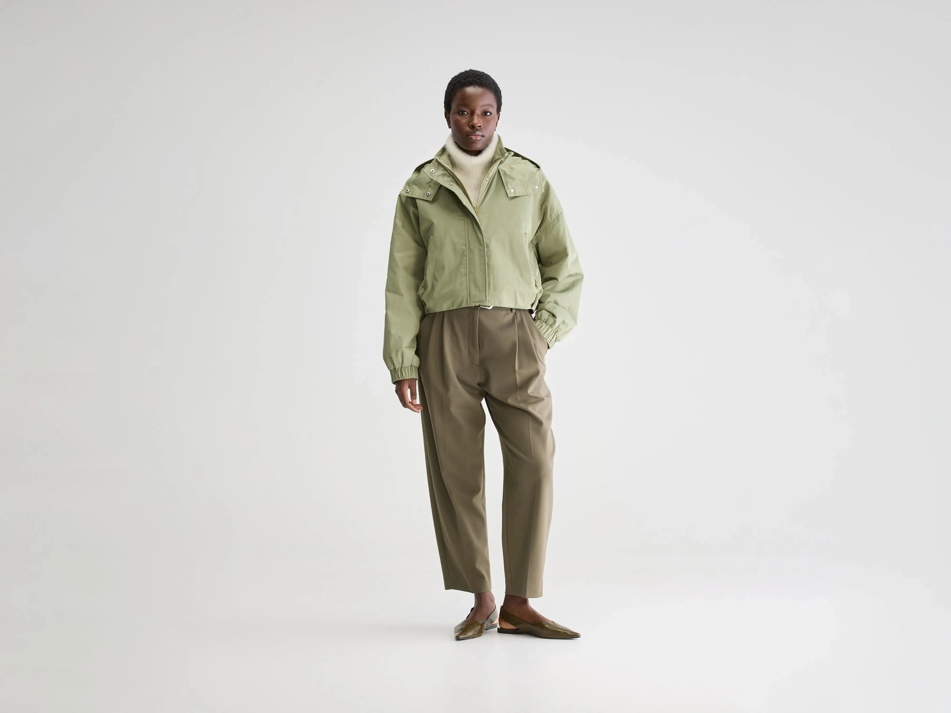 Herna relaxed jacket (251 / W / SAUGE) Weather Proof Modern Functional Design