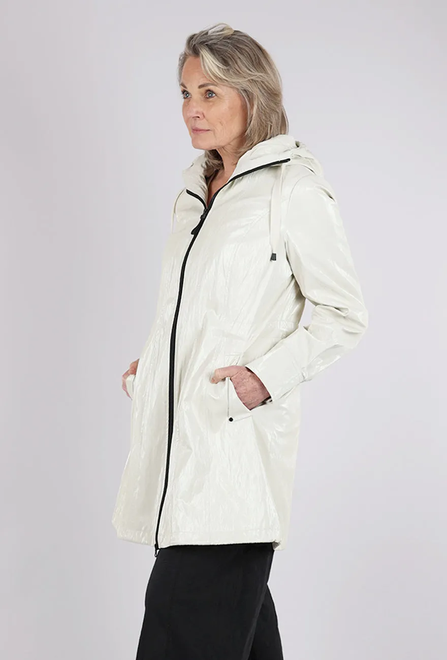 Storm Shield Luster Hooded Anorak, Cream