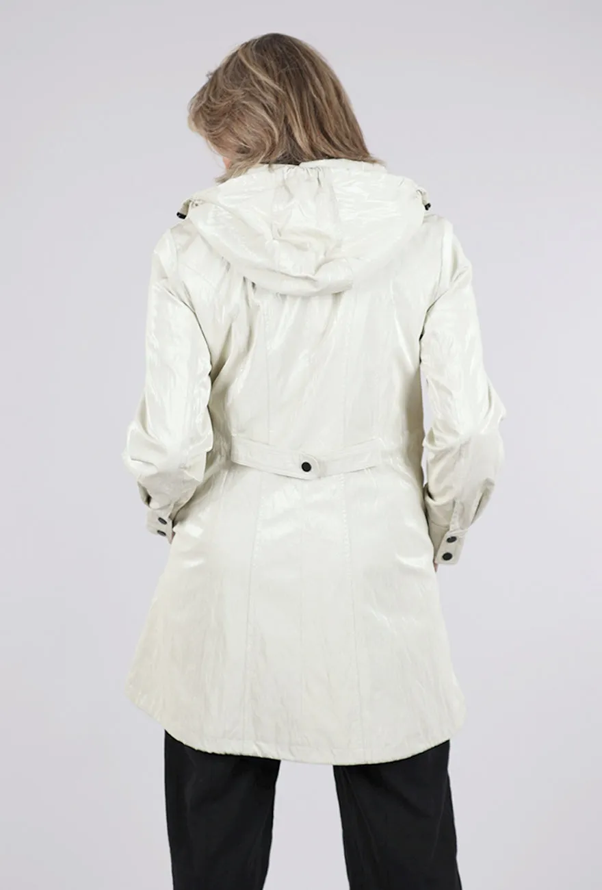 Storm Shield Luster Hooded Anorak, Cream