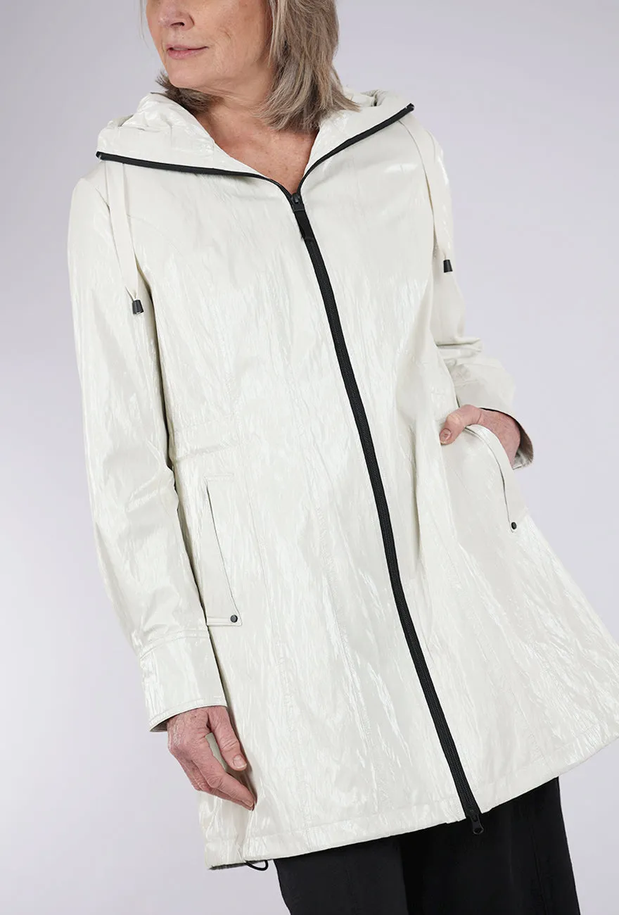 Storm Shield Luster Hooded Anorak, Cream
