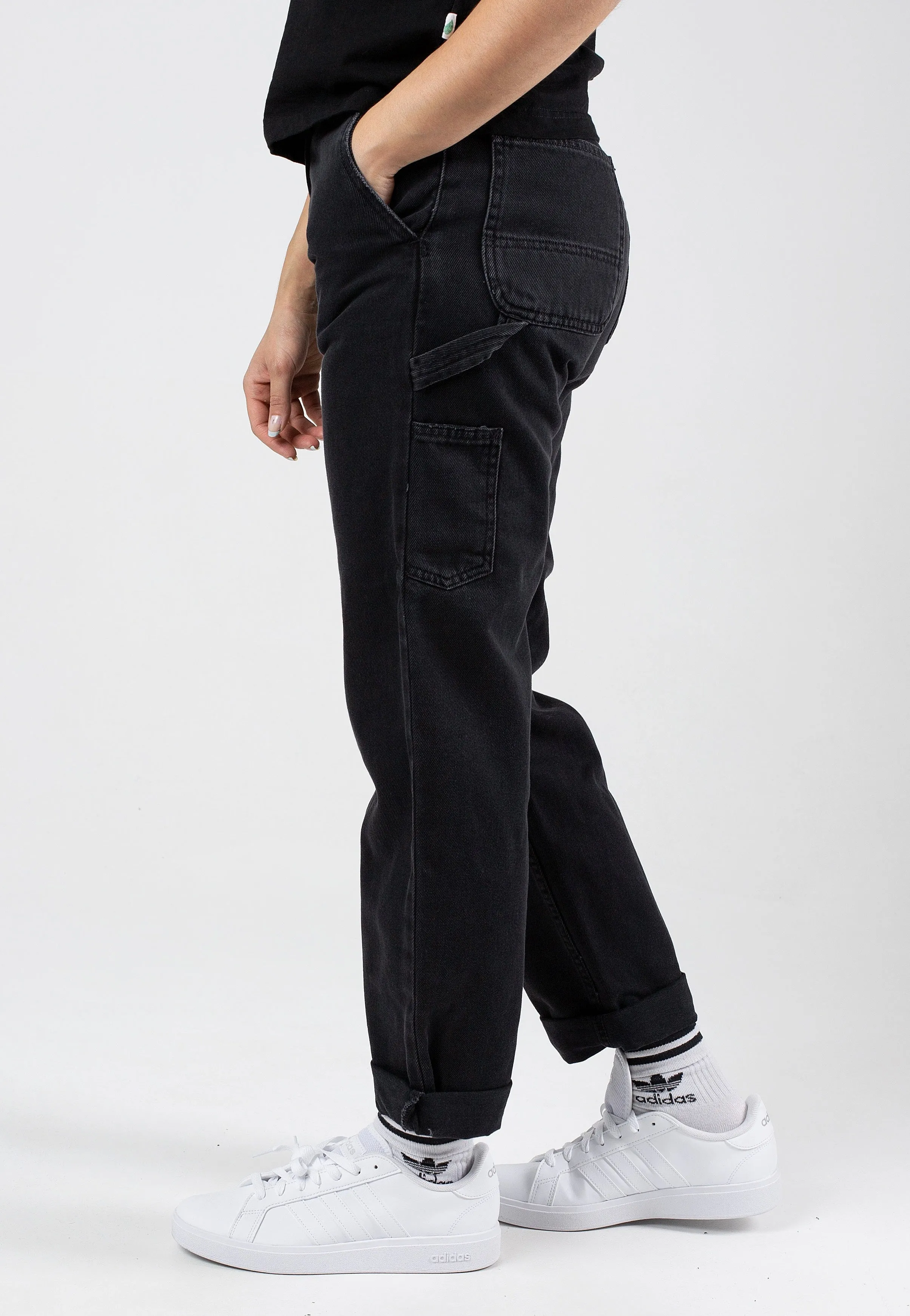 Street Aura Carhartt WIP - W' Pierce Stone Washed Black - Jeans