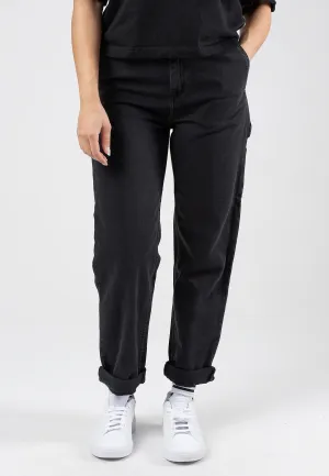 Winter Warmth Durable Carhartt WIP - W' Pierce Stone Washed Black - Jeans