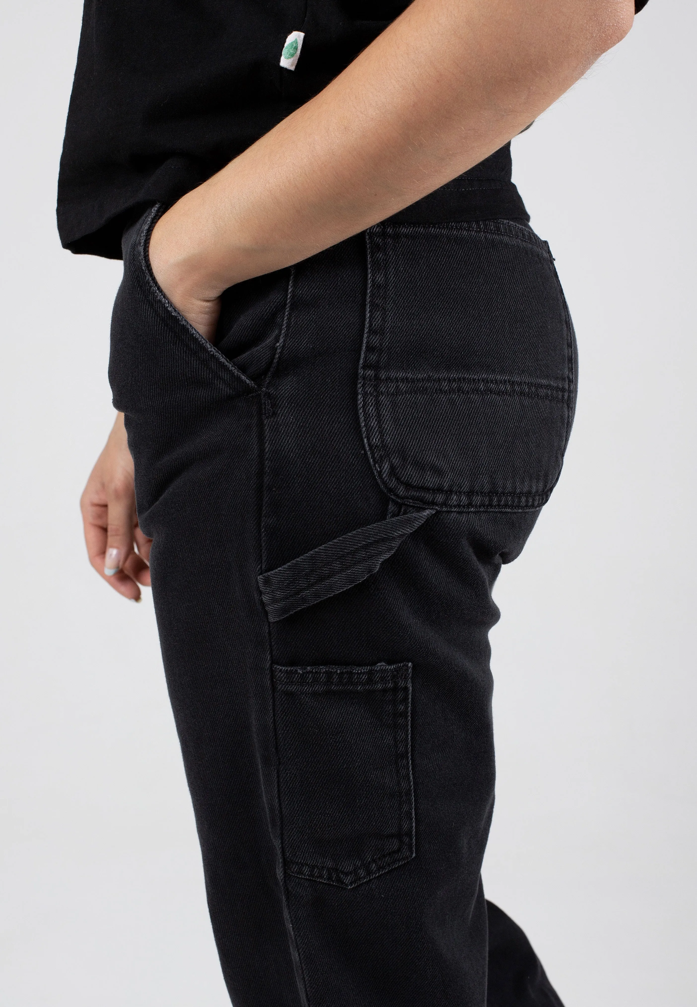 Street Aura Carhartt WIP - W' Pierce Stone Washed Black - Jeans