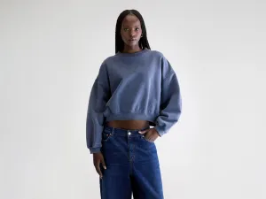 product gym readiness product wedding guest charm Fancy cropped crewneck sweatshirt (252 / W / BLUES)