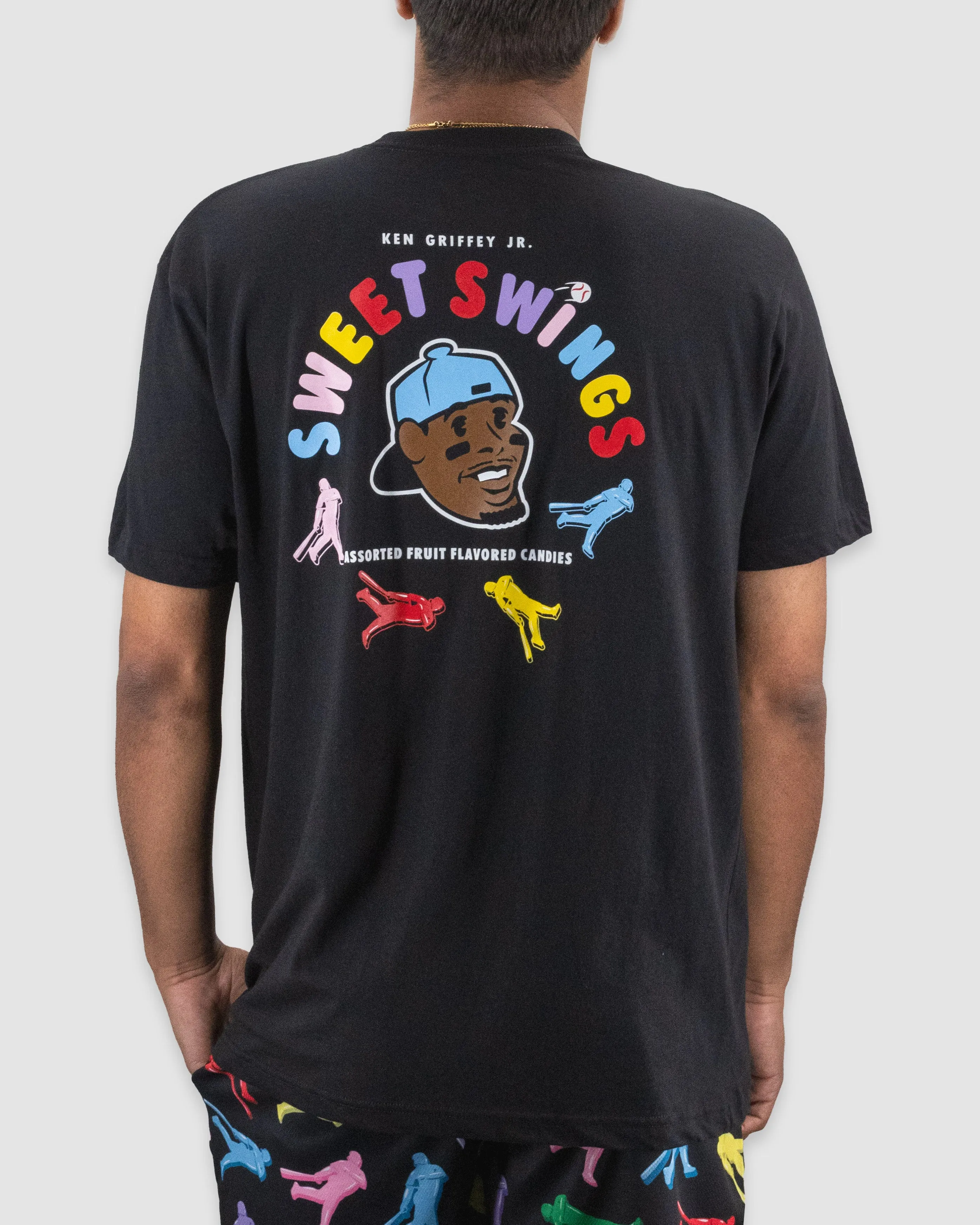 Street Style Griffey Jr. Sweet Swings Gummy Candy T-Shirt - Black
