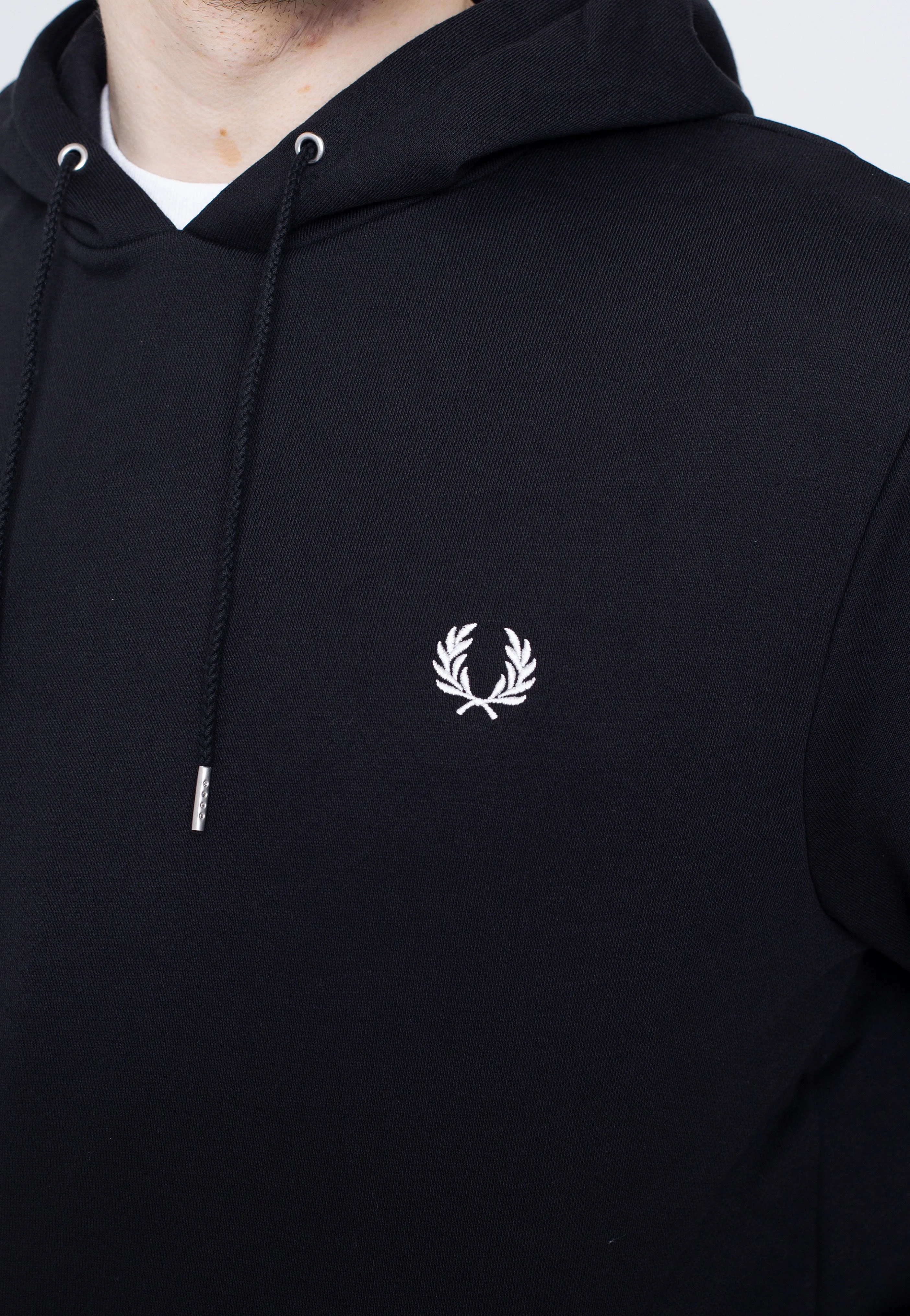 Streetwear Vibes Fred Perry - Tipped Hooded Black - Hoodie