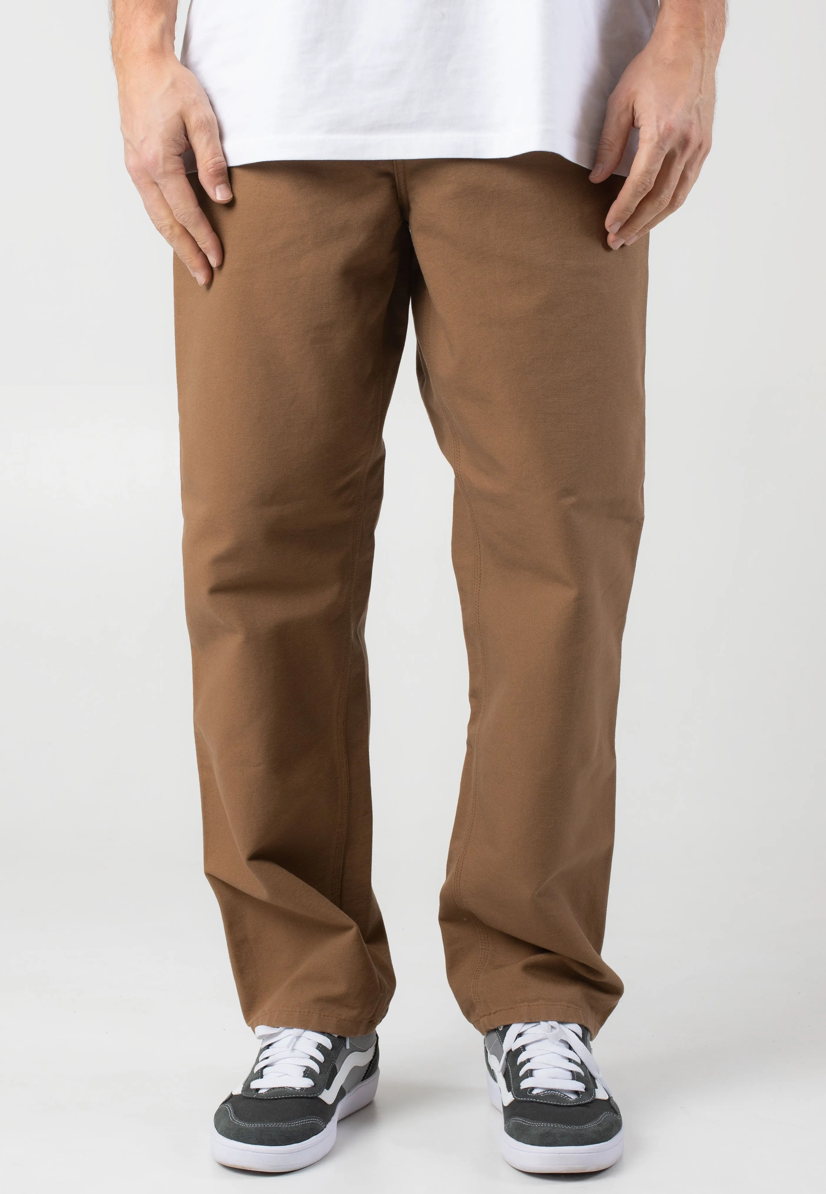 Carhartt WIP - Single Knee Rinsed Hamilton Brown - Pants Classic Fit