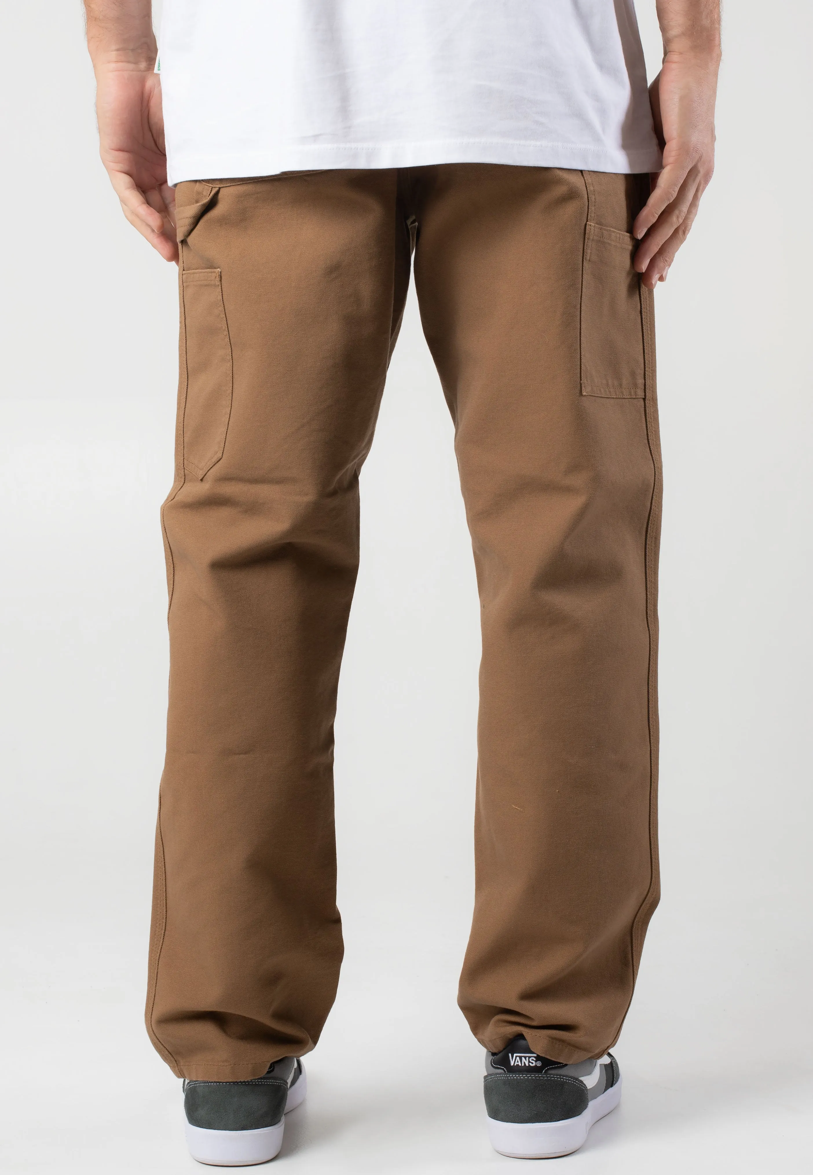 Stretch Comfort Carhartt WIP - Single Knee Rinsed Hamilton Brown - Pants