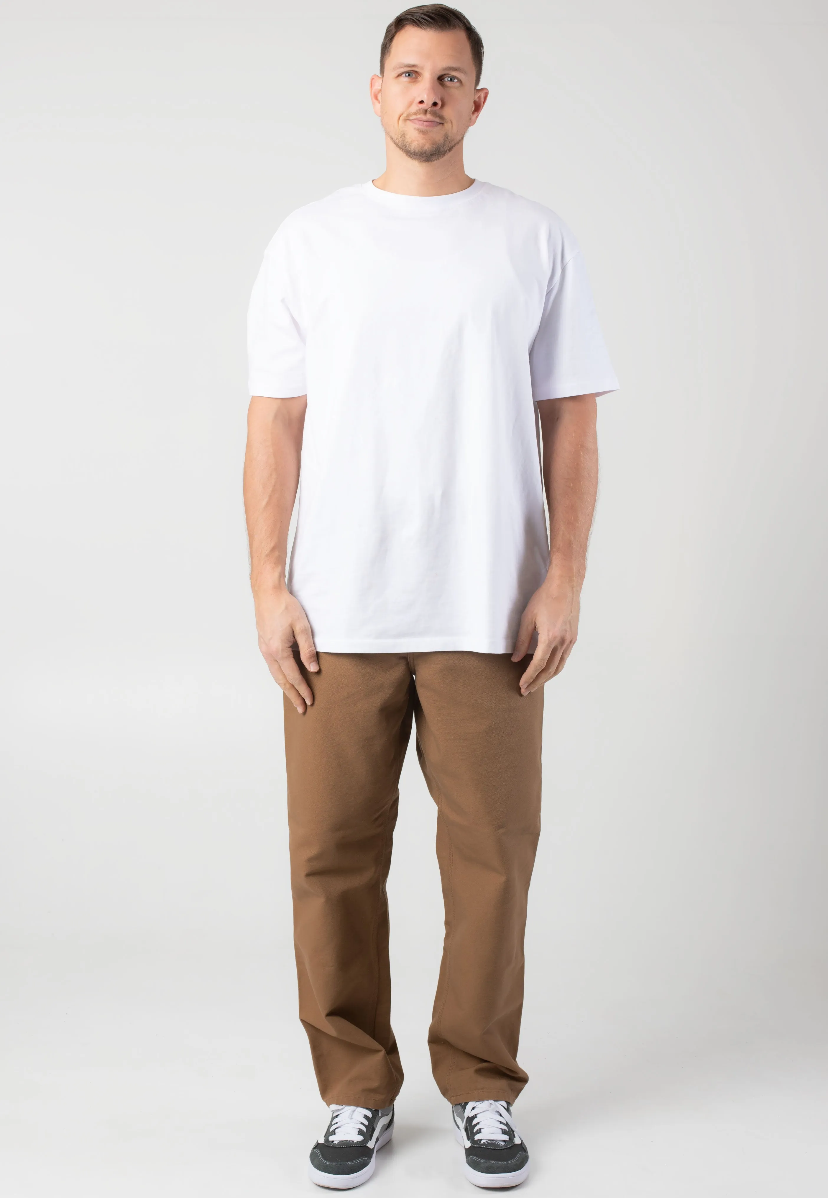 Stretch Comfort Carhartt WIP - Single Knee Rinsed Hamilton Brown - Pants