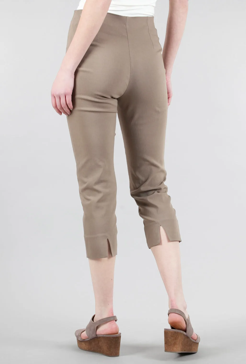 Stretch Comfort Mindy Cropped Pant, Hazelnut