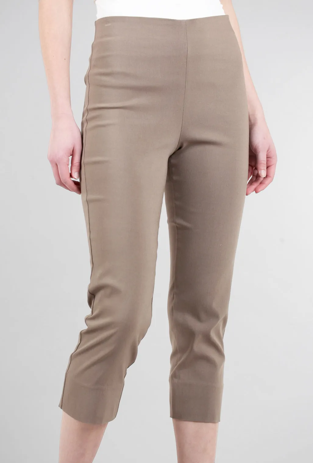 Stretch Comfort Mindy Cropped Pant, Hazelnut