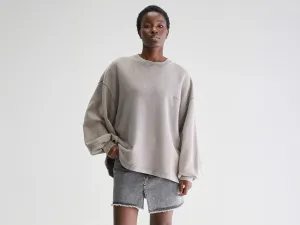 Fave crewneck sweatshirt (251 / W / DEEP GREY) Graphic Design All Day Wear