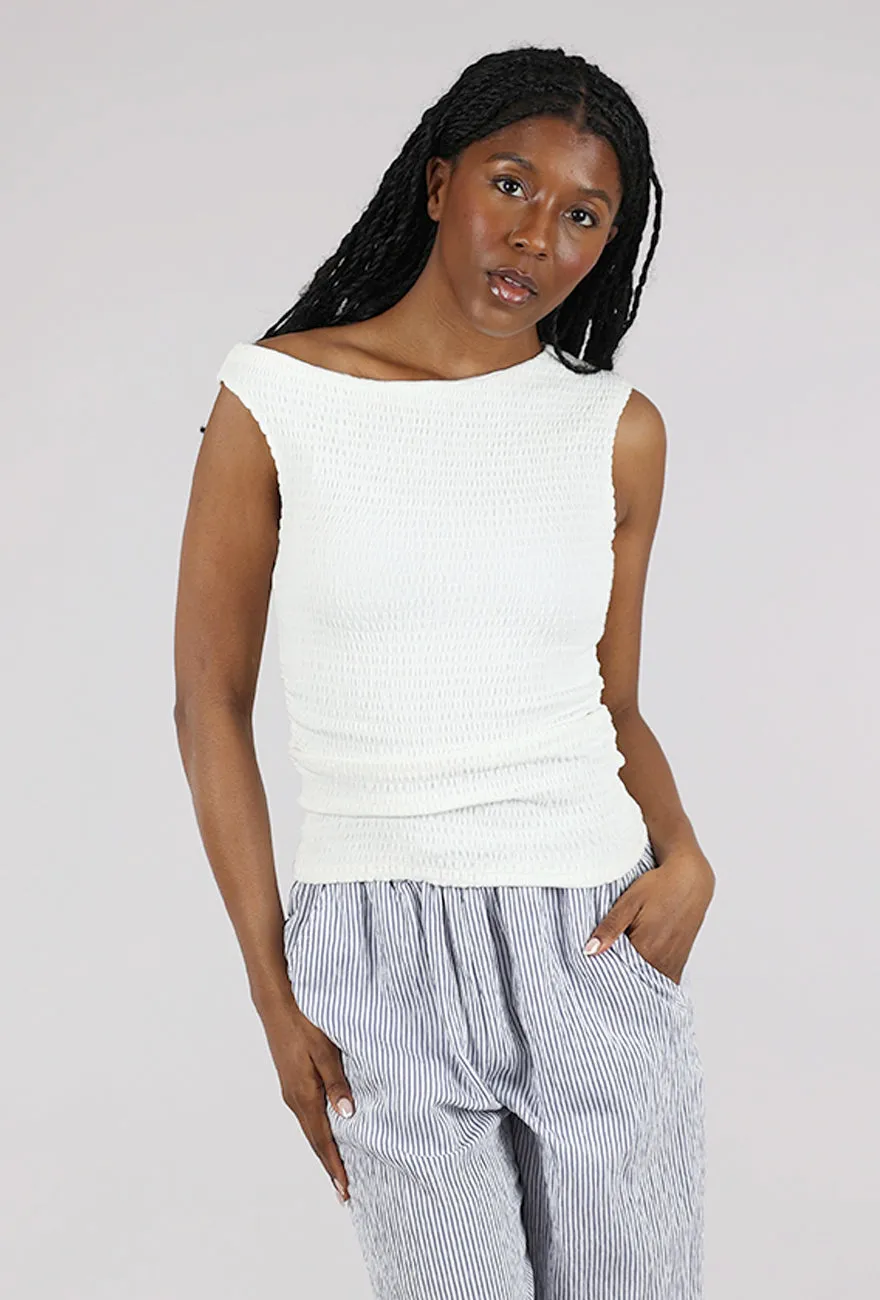 Stretchy Slim Jersey Top, Off White Layering Piece