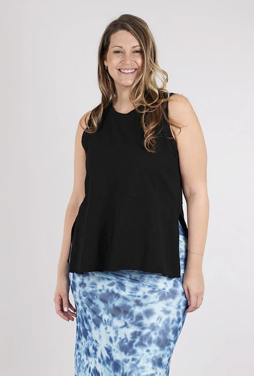 Style Fresh Peplum Tank, Black